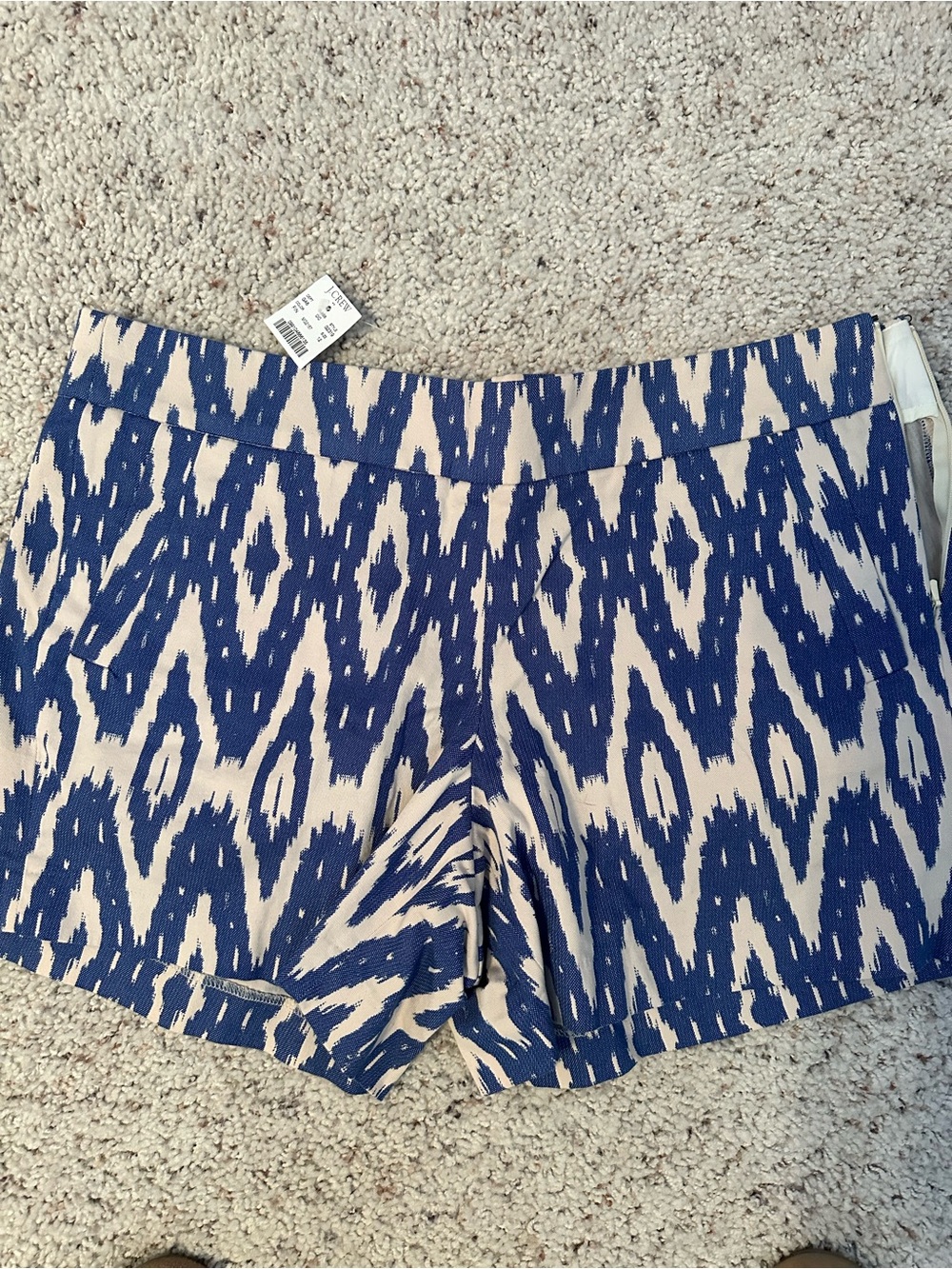 JCrew Blue Ikat Print Women's Shorts so 12